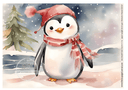A4 Penguin Rice Paper Rice Paper DC137 - Decoupage Central