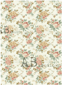 A4 Petite Cottage Roses Milky Valley Rice Paper ID50 - Decoupage Central