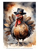 A4 Pilgrim Turkey Rice Paper DC377 - Decoupage Central