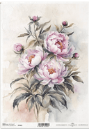 A4 Pink Flower ITD Collection Decoupage Paper R2463 - Decoupage Central