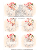 A4 Pink Santa Ornament Rice Paper DC497 - Decoupage Central