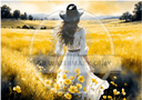 A4 Prairie Cowgirl Rice Paper DC703 - Decoupage Central