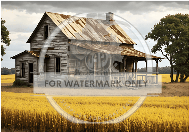 A4 Prairie Home Rice Paper DC698 - Decoupage Central