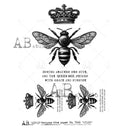 A4 Queen Bee Proclamation Signs Rice Paper AB Studios 7545 - Decoupage Central