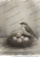 A4 Quiet Nest Rice Paper DC904 - Decoupage Central
