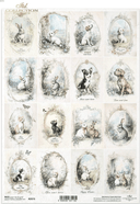 A4 R2573 Our Little Cottage Friends Decoupage Paper - Decoupage Central