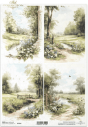 A4 R2580 Where the Path Softens Decoupage Paper - Decoupage Central