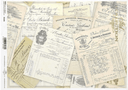 A4 Receipts Background Decoupage Paper R1106 - Decoupage Central