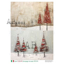 A4 Red Christmas Tree Carte Italiano 234 - Decoupage Central