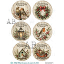 A4 Robin’s Christmas Milky Valley Rice Paper ID 1296 - Decoupage Central