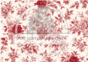 A4 Rose Toile Rice Paper DC678 - Decoupage Central