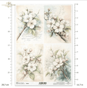 A4 Rustic Cherry Blossom Quad Decoupage Paper R2587 - Decoupage Central