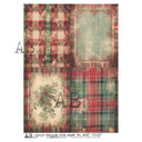 A4 Rustic Plaid Quad Rice Paper for Decoupage AB Studios 6125 - Decoupage Central