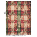 A4 Rustic Plaid Washed Rice Paper for Decoupage AB Studios 6124 - Decoupage Central