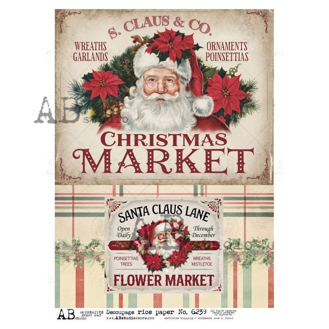 A4 S. Claus & Co. Christmas Market AB Studios 6239 - Decoupage Central