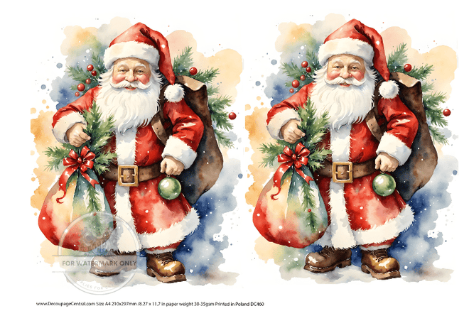 A4 Saint Nick Duo DC460 - Decoupage Central