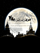 A4 Santa City Delivery Rice Paper DC534 - Decoupage Central