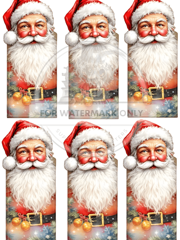 A4 Santa Gift Tag Rice Paper DC810 - Decoupage Central