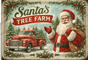 A4 Santa’s Tree Farm Rice Paper DC986 - Decoupage Central