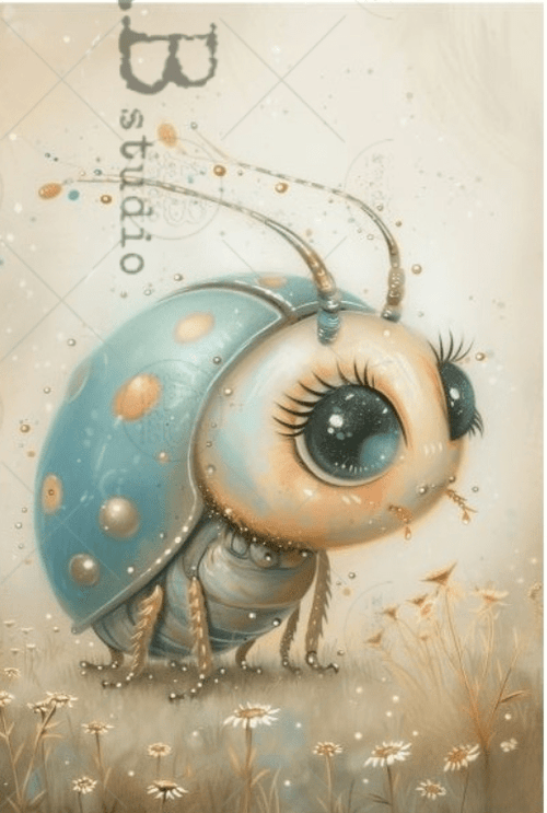 A4 Scarabeo Blu Carte Italiano 79 - Decoupage Central