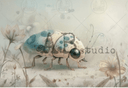 A4 Scarabeo Blu Carte Italiano 79 - Decoupage Central