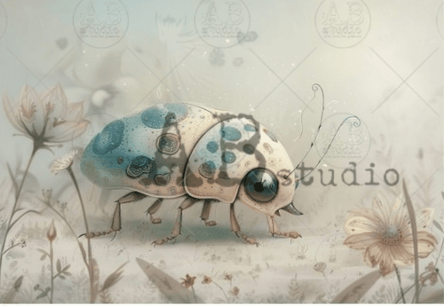 A4 Scarabeo Blu Carte Italiano 79 - Decoupage Central