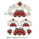 A4 Scarlet Rose Vin de Sang AB Studios 6597 - Decoupage Central