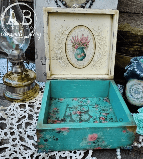 A4 Shabby Wallpaper Background Rice Paper 1790 - Decoupage Central