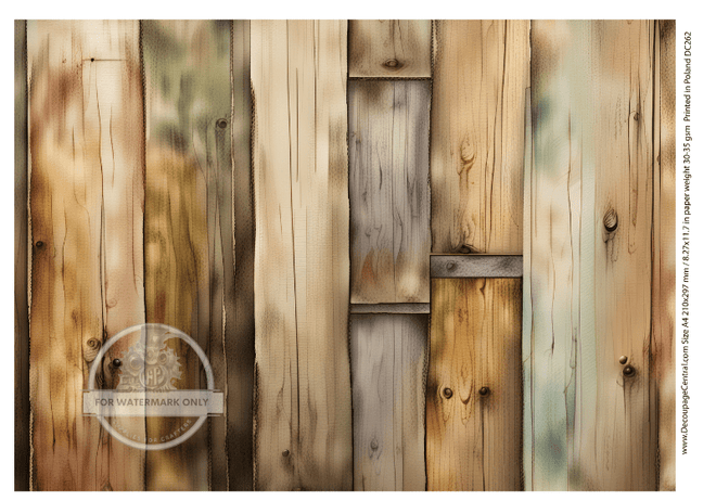 A4 Shiplap Decoupage Rice Paper DC262 - Decoupage Central