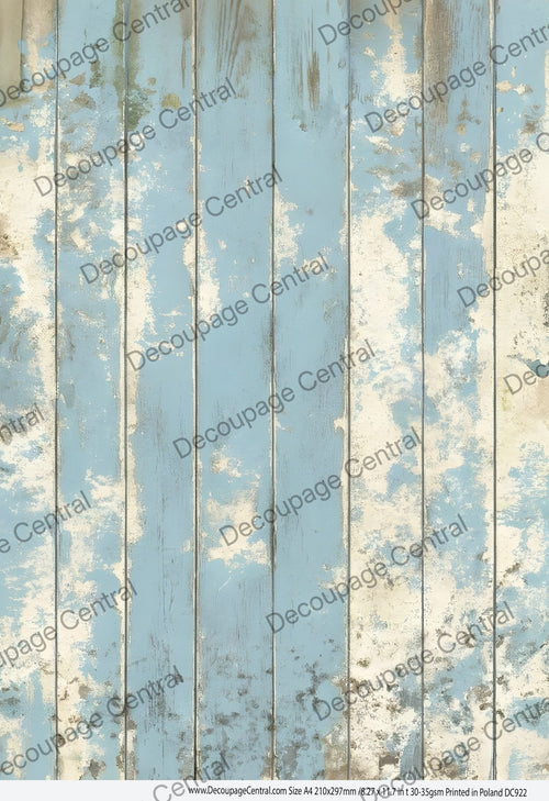 A4 Skywash Shiplap Rice Paper DC922 - Decoupage Central