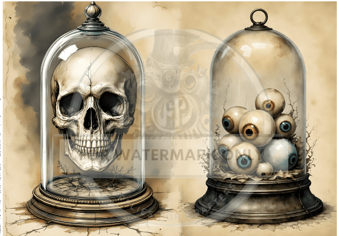 A4 Specimen of Curiosities Rice Paper DC734 - Decoupage Central