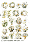 A4 Spring Daisy Multi AB Studios 6459 - Decoupage Central