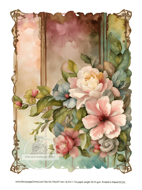 A4 Spring Forward Decoupage Rice Paper DC252 - Decoupage Central