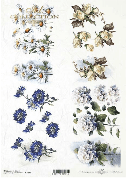 A4 Spring Small Flowers Paper R2251 - Decoupage Central