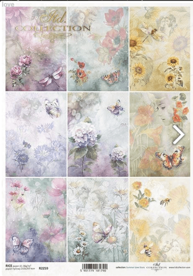 A4 Spring Squares Paper R2259 - Decoupage Central