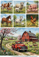 A4 Springtime Farm Babies Rice Paper DC937 - Decoupage Central