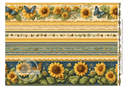 A4 Sunflower Trim Minis Rice Paper DC371 - Decoupage Central
