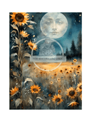 A4 Sunflowers by Night Rice Paper DC554 - Decoupage Central