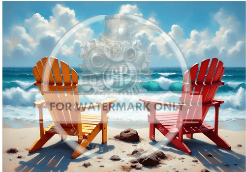 A4 Sunmmer Chillin' Rice Paper DC688 - Decoupage Central