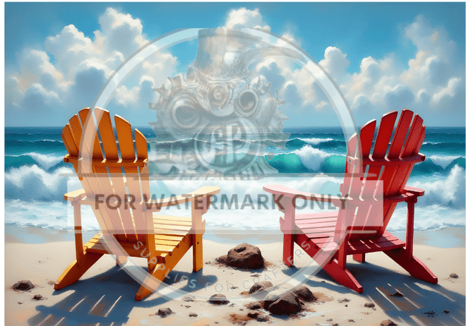 A4 Sunmmer Chillin' Rice Paper DC688 - Decoupage Central