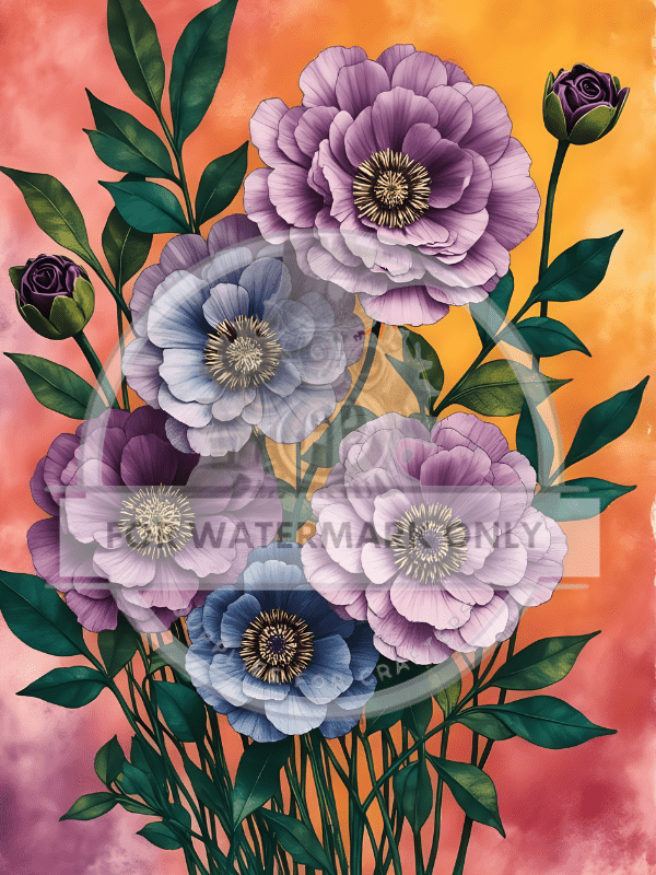 A4 Sunset Sonata Rice Paper DC701 - Decoupage Central