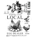A4 Support the Local Farm Signs Rice Paper AB Studios 7543 - Decoupage Central