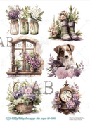 A4 Symbols of Spring Milky Valley Rice Paper ID303 - Decoupage Central