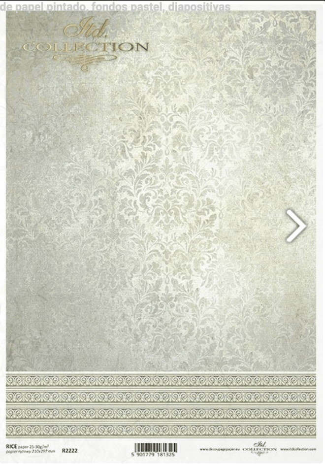 A4 Tapestry Two , ITD Rice Paper. 2222 - Decoupage Central