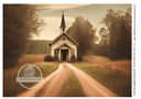 A4 The Church Down the Way Rice Paper DC156 - Decoupage Central