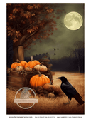 A4 The Crow Rice Paper DC106 - Decoupage Central
