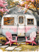 A4 The Glamping Inn Rice Paper DC727 - Decoupage Central
