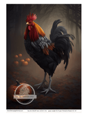 A4 The Halloween Rooster Rice Paper DC147 - Decoupage Central