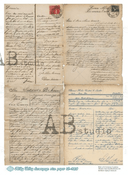 A4 The Old Letter Document Quad, Milky Valley ID368 - Decoupage Central