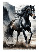 A4 The Stallion Decoupage Rice Paper DC316 - Decoupage Central